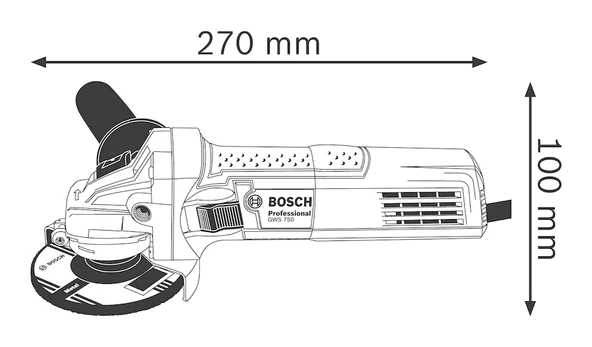 Bosch Professional GWS 750 Avuç Taşlama Makinesi - 2