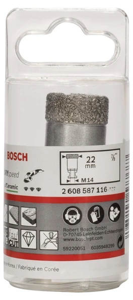 Bosch DRY Speed Ceramic Kuru Elmas Delici 22mm - 2
