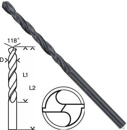 Bosch HSS-R Metal Matkap Uç 6x57x93mm