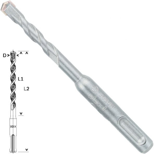 Bosch Sds-Plus-1 Matkap Uç 7X50x110mm Taş Beton - 3