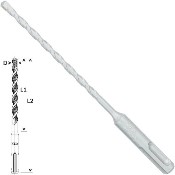 Bosch SDS-Plus-1 Matkap Uç 5x100x160mm Taş Beton - 3