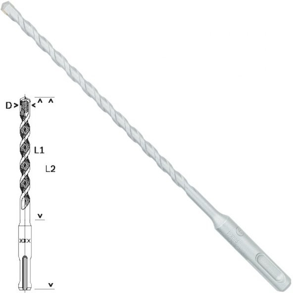 Bosch SDS-Plus-1 Matkap Uç 6x150x210mm Taş Beton