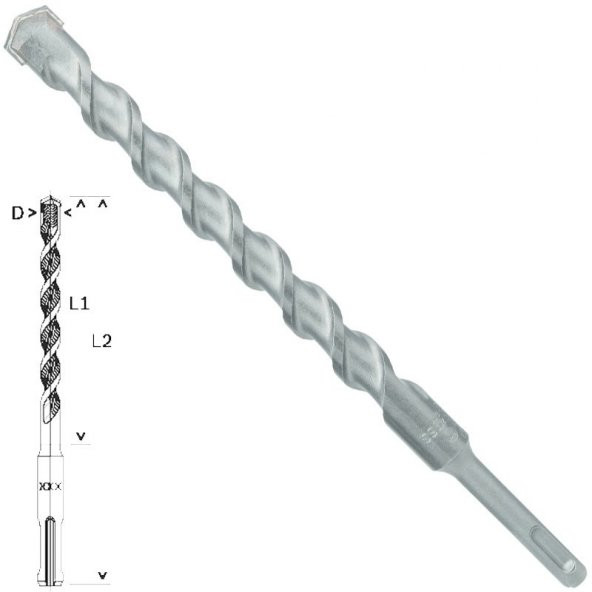 Bosch SDS-Plus-1 Matkap Uç 20x200x260mm Taş Beton - 3