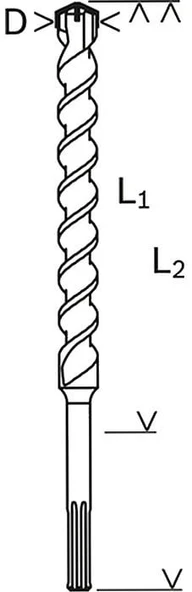 Bosch SDS-Max-4 Matkap Uç Beton 18x200x340mm - Resim 2