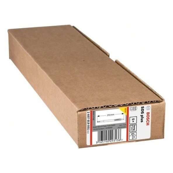 Bosch SDS-Plus Long Life Sivri Keski 250mm 5'li Paket - 2
