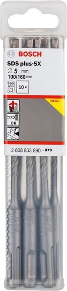 Bosch SDS-Plus 5X Matkap Uç 5x100x160mm Taş ve Beton 10'lu Paket - Resim 2