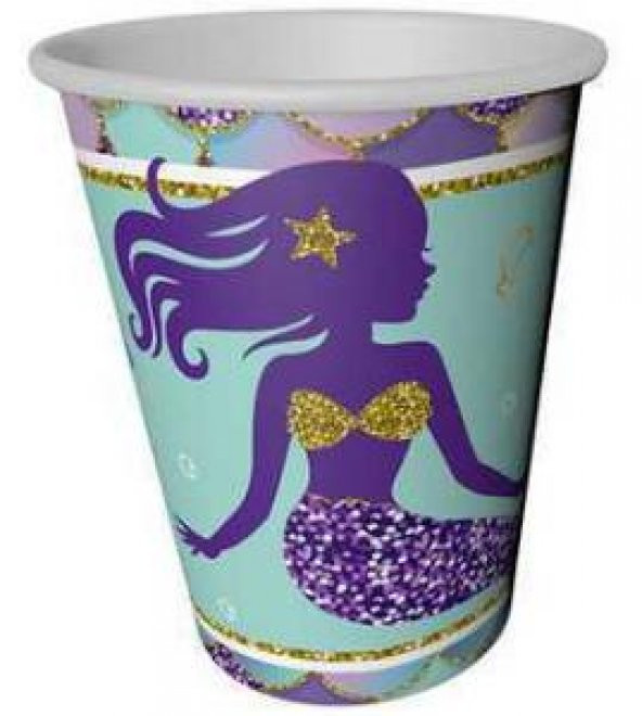 BARDAK DENİZ KIZI PIRILTILI 220/240cc 8 ADET ürün görseli 1