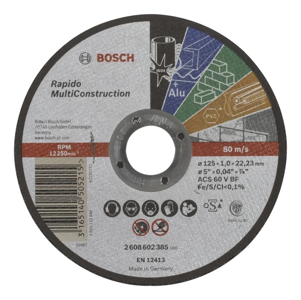 Bosch 125*1,0 mm Rapido MultiConstruction