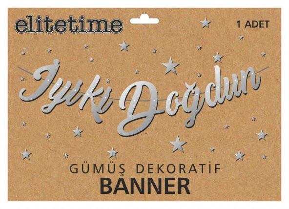 FLAMA İYİKİ DOĞDUN METALİZE GÜMÜŞ SET 1 ADET ürün görseli