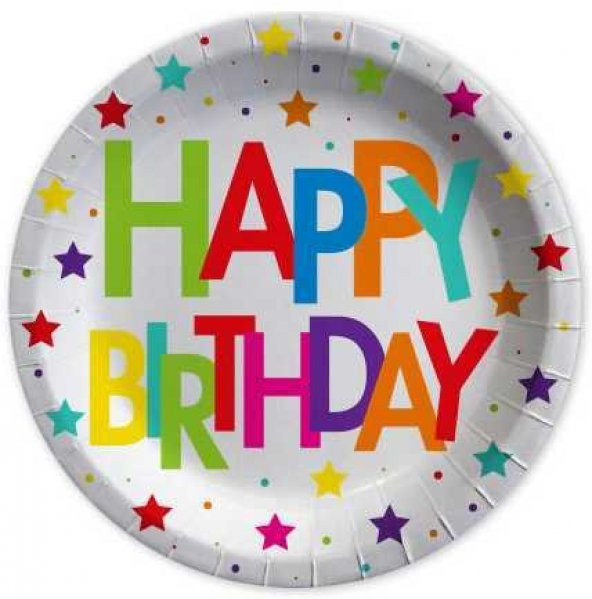 TABAK HAPPY BIRTHDAY SUPERSTAR 23CM 8 ADET ürün görseli