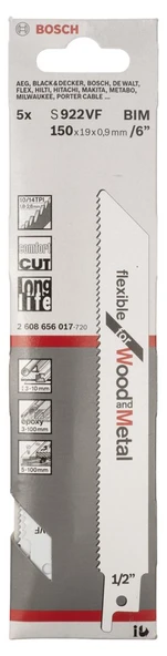 Bosch S 922 VF Flexible for Wood and Metal 5'li - 2