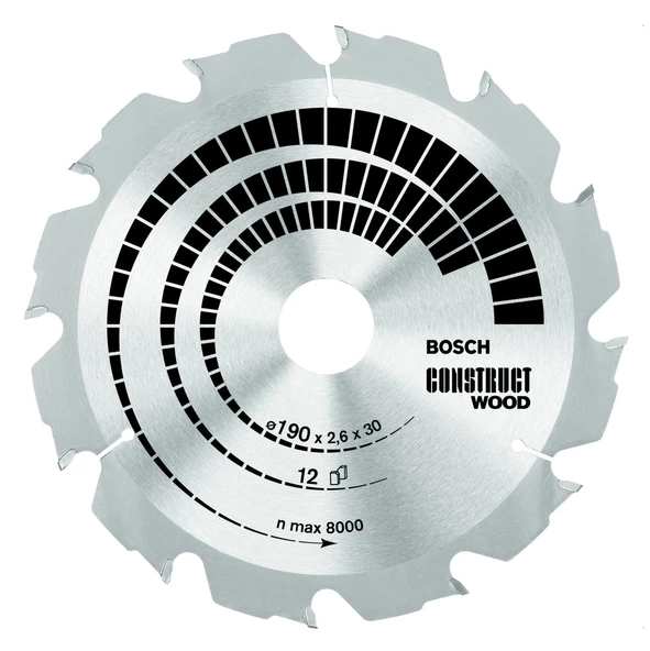 Bosch Construct Wood 190*30 mm 12 Diş