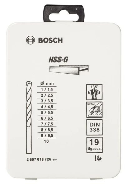 Bosch HSS-G Metal Matkap Ucu Seti 19 Parça - Resim 2