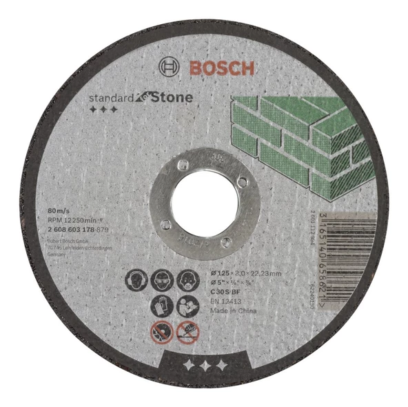 Bosch 125*3,0 mm Standard for Stone Düz
