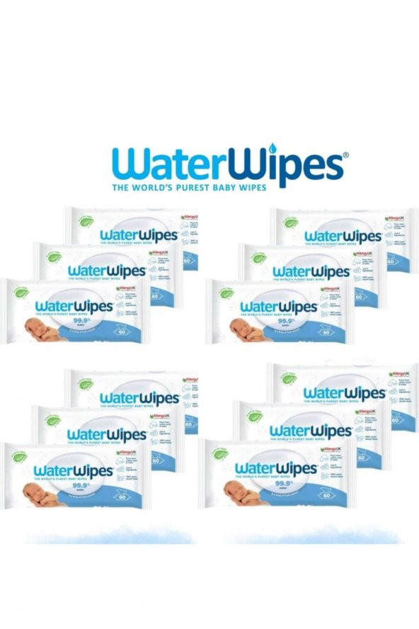 WaterWipes Doğal Islak Mendil Yeni Bio Original Baby 12li X60 (720 Yaprak) Wipes