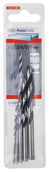 Bosch HSS PointTeQ Delme Uç 5 Parça Metal