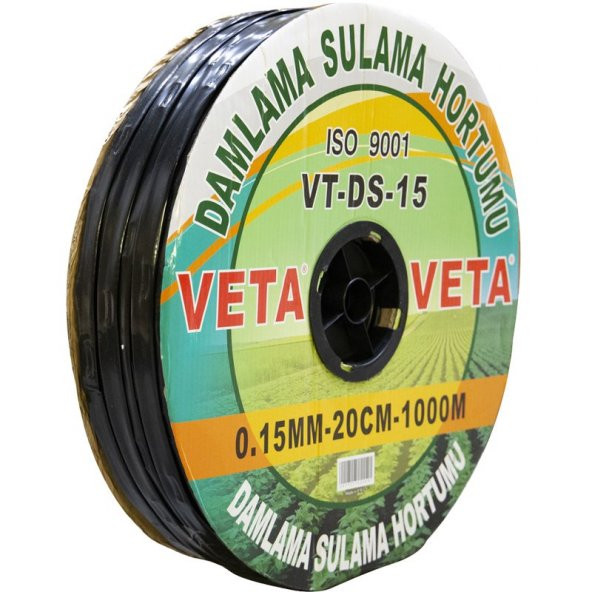 Veta VT-DS-15 Damla Sulama Hortumu 1.5mm 20cm 1000 Metre