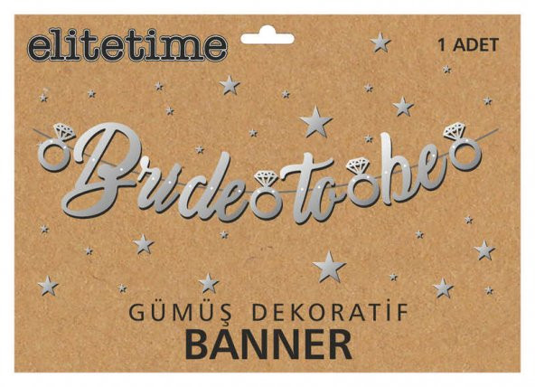 FLAMA BRIDE TO BE METALİZE GÜMÜŞ SET 1 ADET ürün görseli