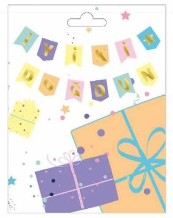 FLAMA İYİKİ DOĞDUN MAKARON RENGARENK SET 1 ADET - Resim 3