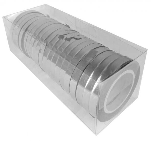 RAFYA METALİZE GÜMÜŞ 25 MT 8 MM 1 RULO - 1