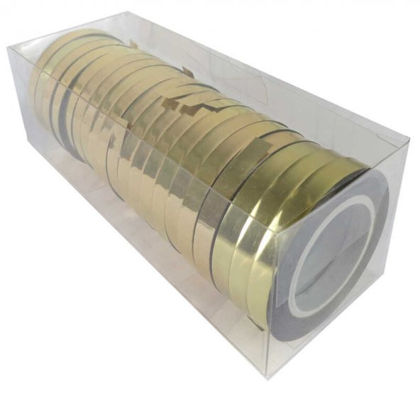 RAFYA METALİZE ALTIN 25 MT 8 MM 1 RULO - Resim 3