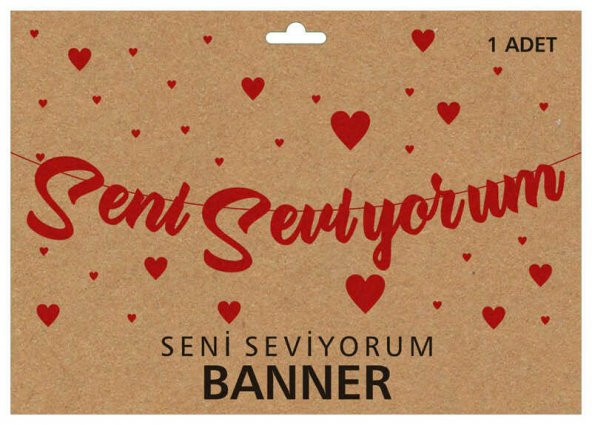 FLAMA SENİ SEVİYORUM METALİZE KRMZ SET 1 ADET ürün görseli