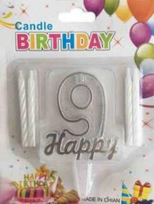 MUM 9 YAŞ HAPPY YAZILI GÜMÜŞ 1 ADET