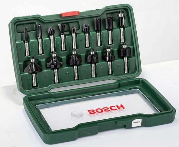 Bosch Freze Uç Seti 8mm Şaft 15 Parça - 3