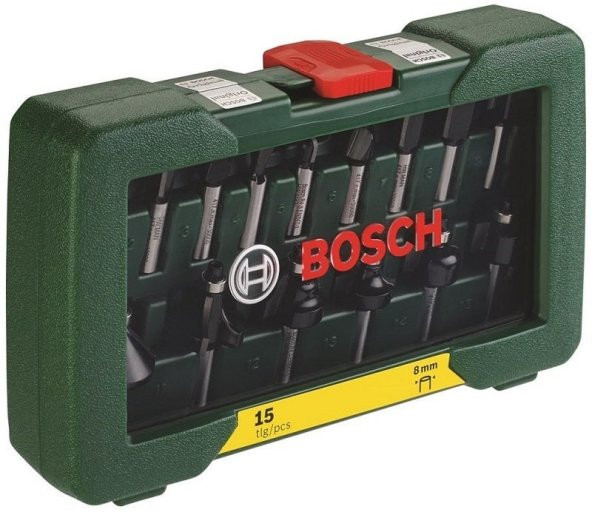 Bosch Freze Uç Seti 8mm Şaft 15 Parça