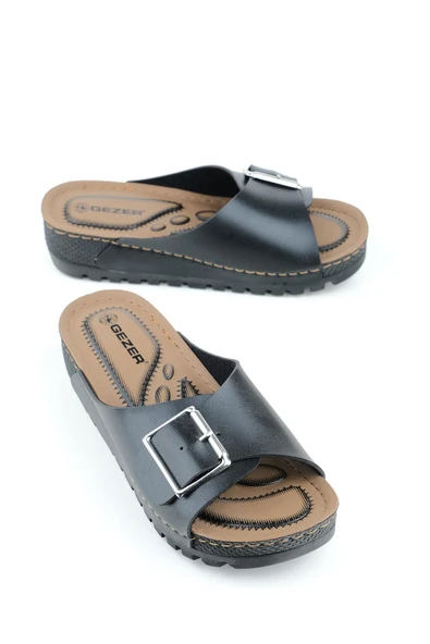 Gezer 13035 Kadın Ortopedik Günlük Tokalı Terlik - Resim 3