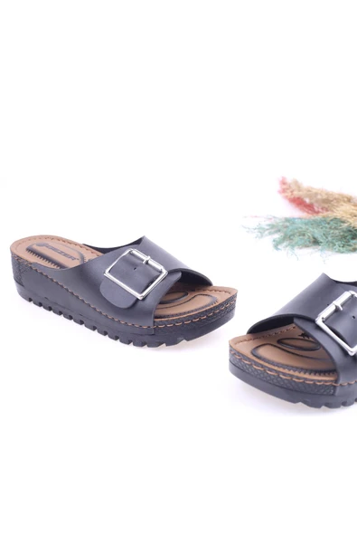 Gezer 13035 Kadın Ortopedik Günlük Tokalı Terlik - Resim 2