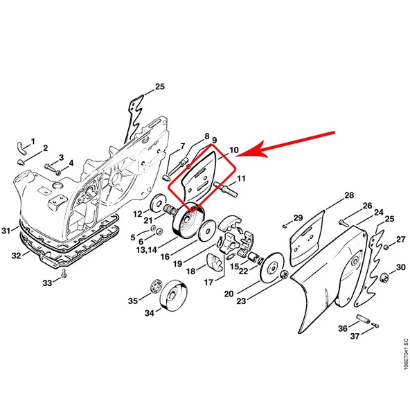 Stihl 1106-664-1000 Yan Sac İç - Stihl 070, 090, MS720 - 2