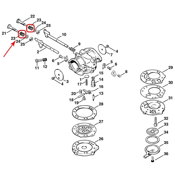 Stihl 1120-122-3005 Karbüratör Ayar Yayı - Stihl 070, 090, MS720 - Resim 3