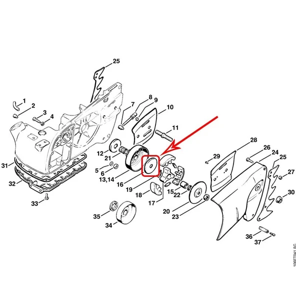 Stihl 1106-162-8800 Balata İç Pulu - Stihl 045, 056, 070, MS720 - Resim 3