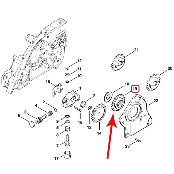 Stihl 1115-640-7501 Yağ Dişlisi - Stihl 056 - 2