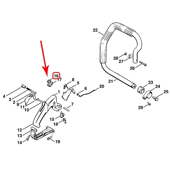 Stihl 9211-260-1430 Stop Düğme Somunu M12x0.75 - Stihl 041, 045, 048, 050, 051, 056, 070, 090 - Resim 2