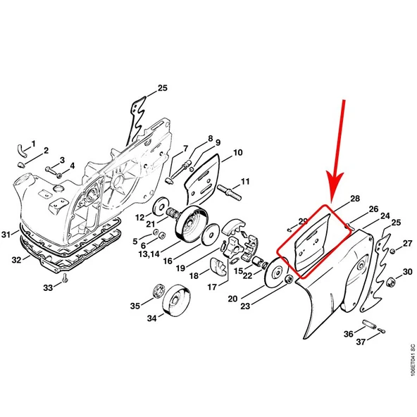 Stihl 1106-664-1100 Yan Sac Dış - Stihl 070, 090, MS720 - Resim 2