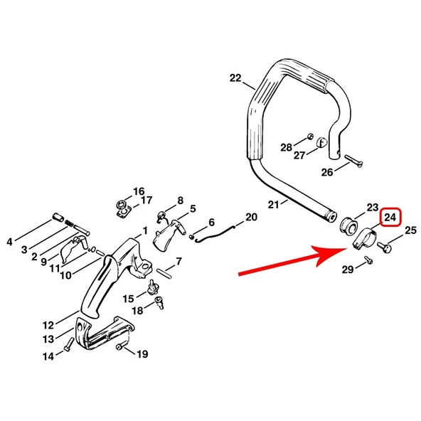 Stihl 1106-791-9400 Boru Kelepçesi - Stihl 070, 090, MS720 - 2