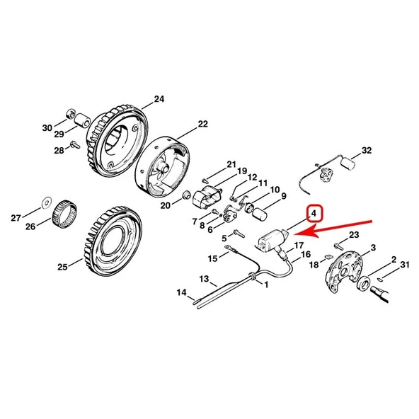Stihl 1106-404-3210 Elektronik Bobin Ducati - Stihl 070, 090, MS720 - Resim 2