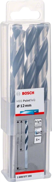 Bosch - HSS-PointeQ Metal Matkap Ucu 12,0 mm 5'li - 2