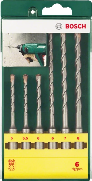 Bosch - SDS-Plus Kırıcı Delici Matkap Ucu Seti 6 Parça (5/5,5/6x110mm 6/7/8x160mm) - 2