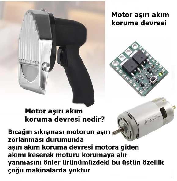 Elektirikli Döner Kesme Makinasi+Tavuk Döner Kesme Bıçağı+Motor Koruma Devreli - 3