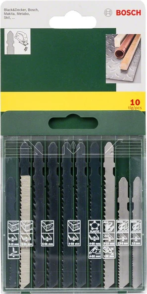 Bosch - 10 Parça Dekupaj Testere Seti Karışık (Promo) - 2