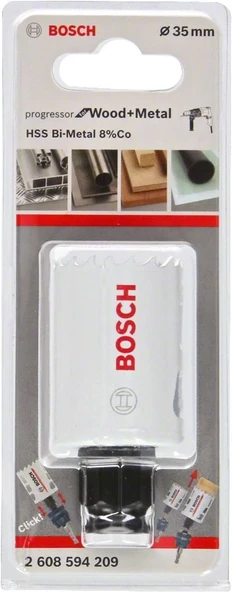 Bosch - Yeni Progressor Serisi Ahşap ve Metal için Delik Açma Testeresi (Panç) 35 mm - 2