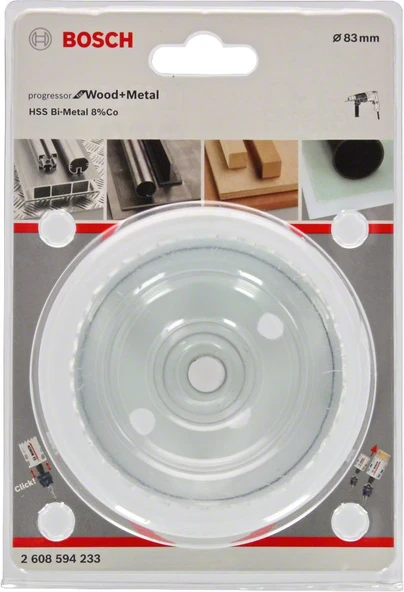 Bosch - Yeni Progressor Serisi Ahşap ve Metal için Delik Açma Testeresi (Panç) 83 mm - Resim 2