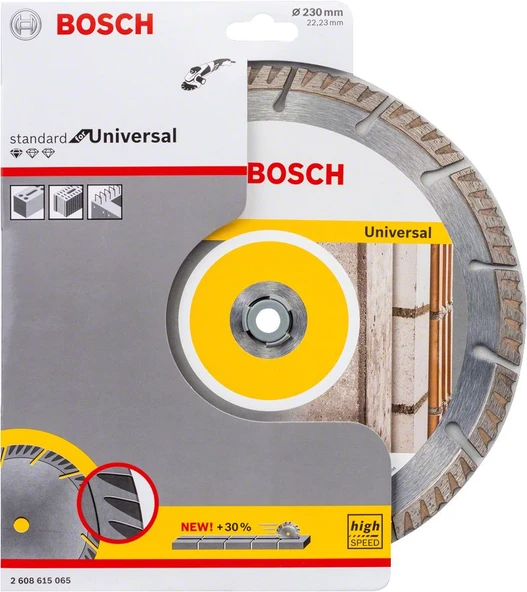 Bosch - Standard Seri Genel Yapı Malzemeleri İçin Elmas Kesme Diski 230 mm - Resim 2