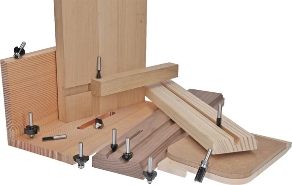 Bosch - Profesyonel 6 Parça Düz Freze Ucu Seti 8 mm Şaftlı - 3