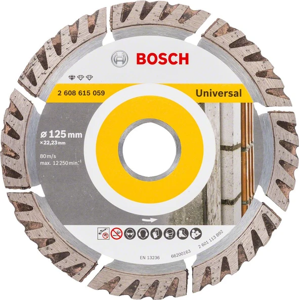 Bosch - Standard Seri Genel Yapı Malzemeleri İçin Elmas Kesme Diski 125 mm ürün görseli