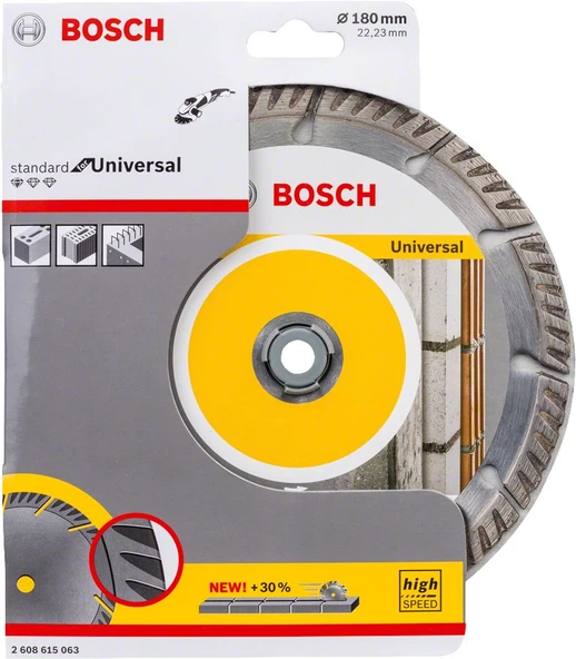 Bosch - Standard Seri Genel Yapı Malzemeleri İçin Elmas Kesme Diski 180 mm - 2