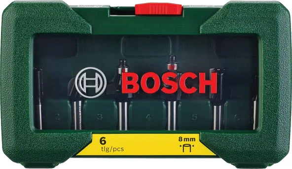 Bosch - 6 Parça Freze Seti 8 mm Şaftlı - 2